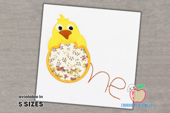 Cute Baby Chicken Applique