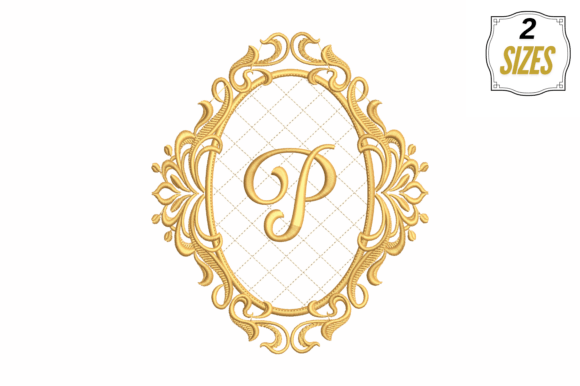 Letter P in a Beautiful Frame