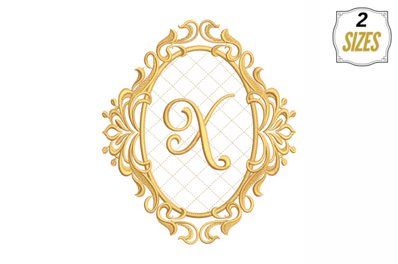 Letter X in a Beautiful Frame