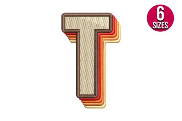 Retro Alphabet Letter T