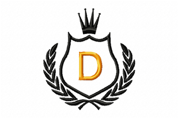 Royal Crest Letter D