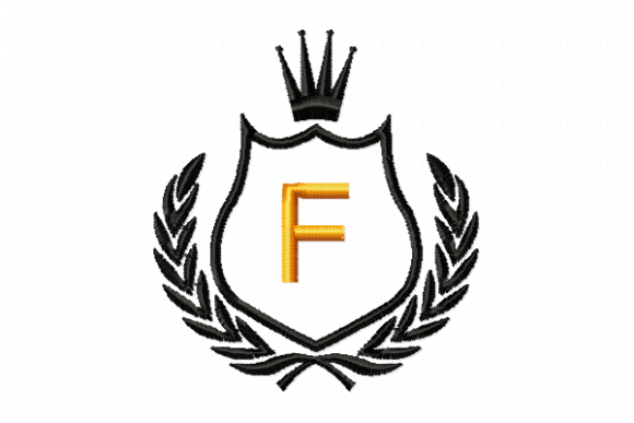 Royal Crest Letter F