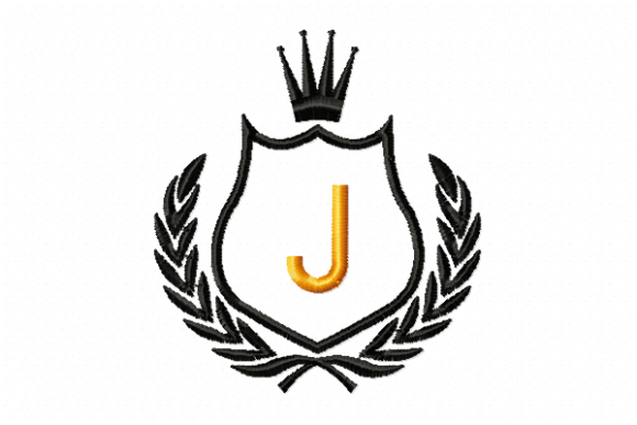 Royal Crest Letter J