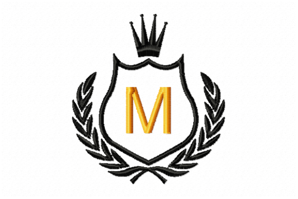 Royal Crest Letter M