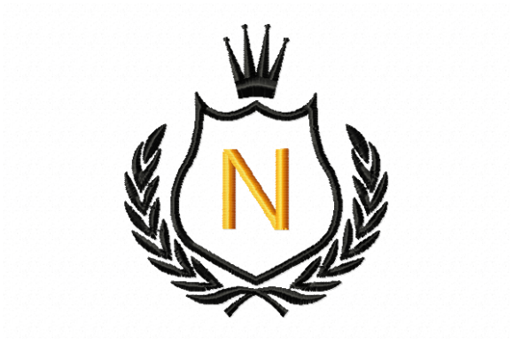 Royal Crest Letter N