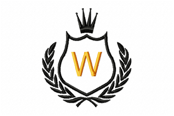 Royal Crest Letter W