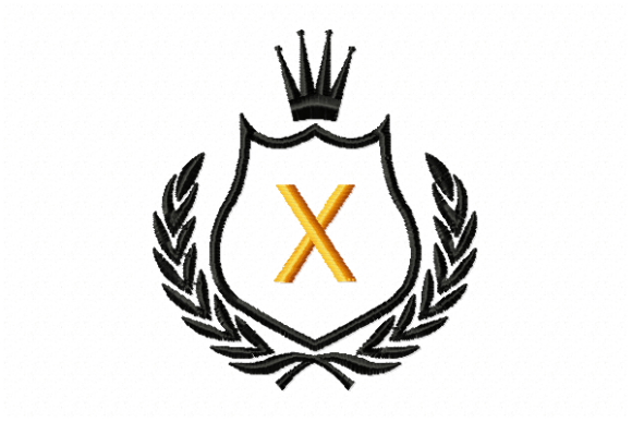 Royal Crest Letter X