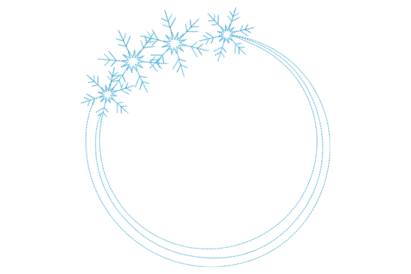 Snowflake Circle Frame
